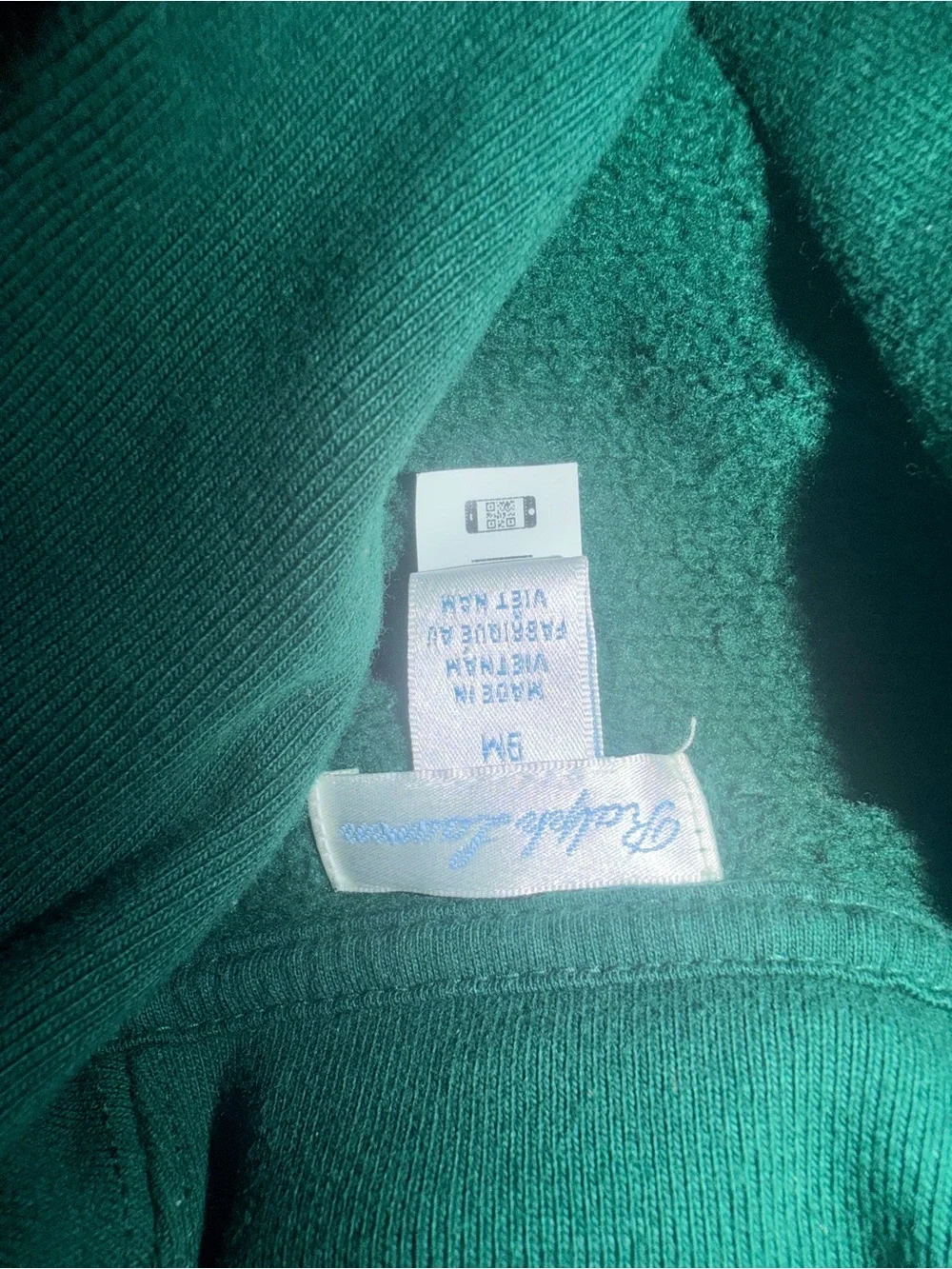 Ralph Lauren Dark Green & Black Plaid Shawl Collar Hoodie for Kids